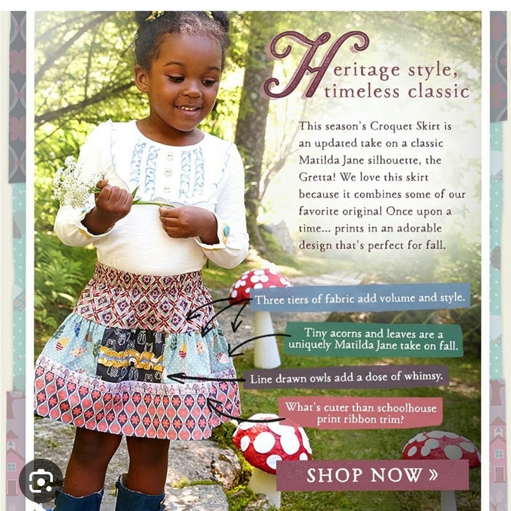 Matilda Jane Autumn/Fall Skirt